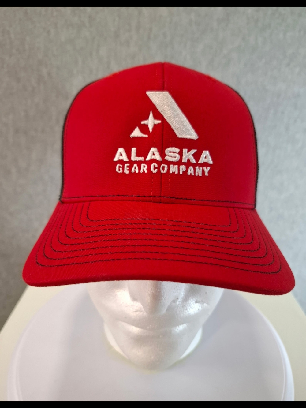 Alaska Gear Company Red Logo Trucker Hat